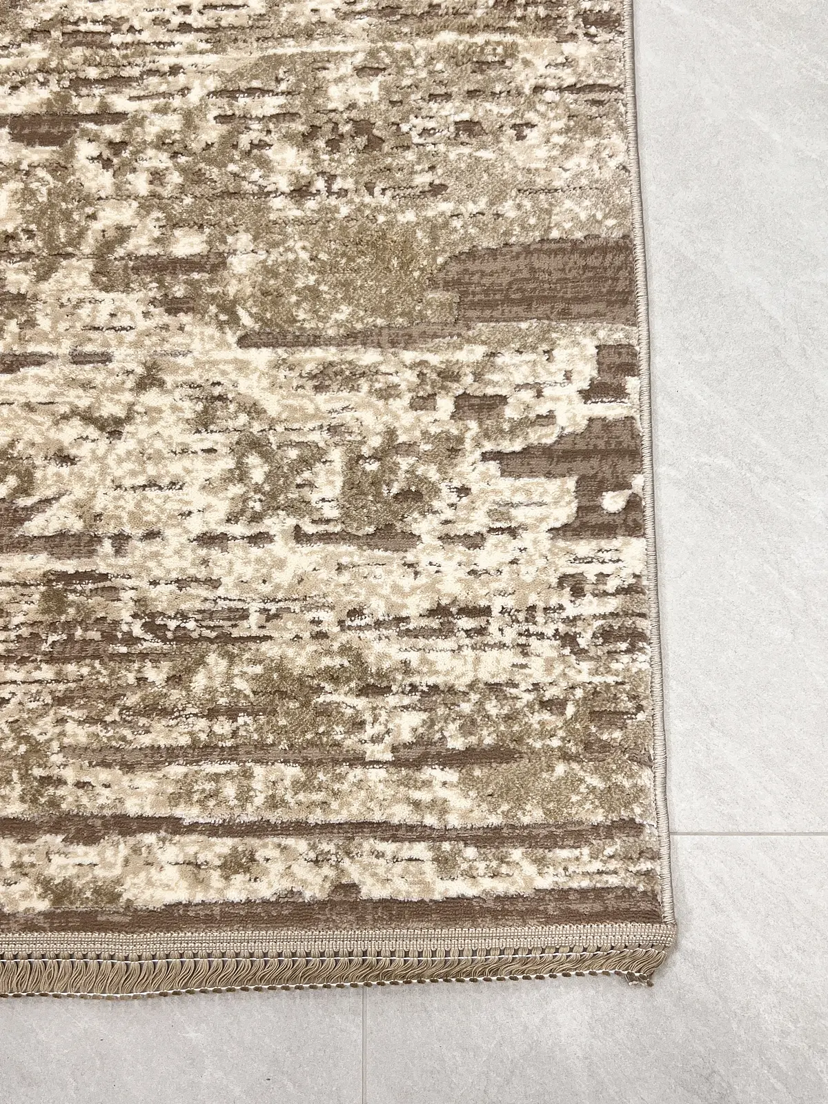 Килим з комбінованим ворсом и термоусадкой Glacia beige 03648A