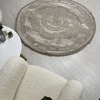 Килим з комбінованим ворсом и термоусадкой Glacia BEIGE 08352A