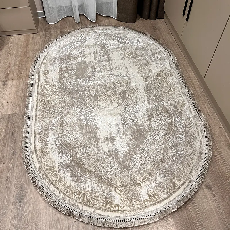 Килим з комбінованим ворсом и термоусадкой Glacia BEIGE 08352A