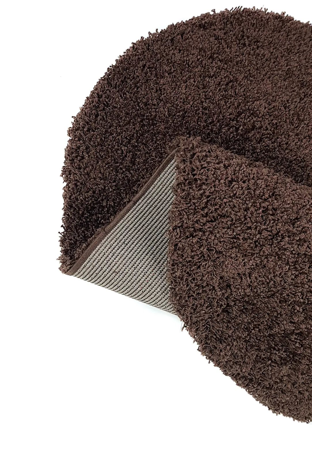 Пухнастий килим Plumis Lux DARK BROWN 6365A