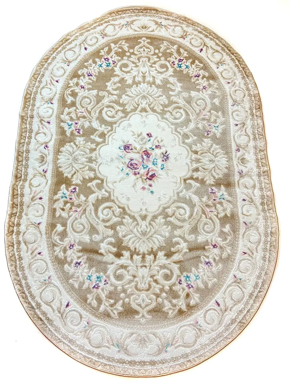 Класичний килим Flora Бежевий P659B