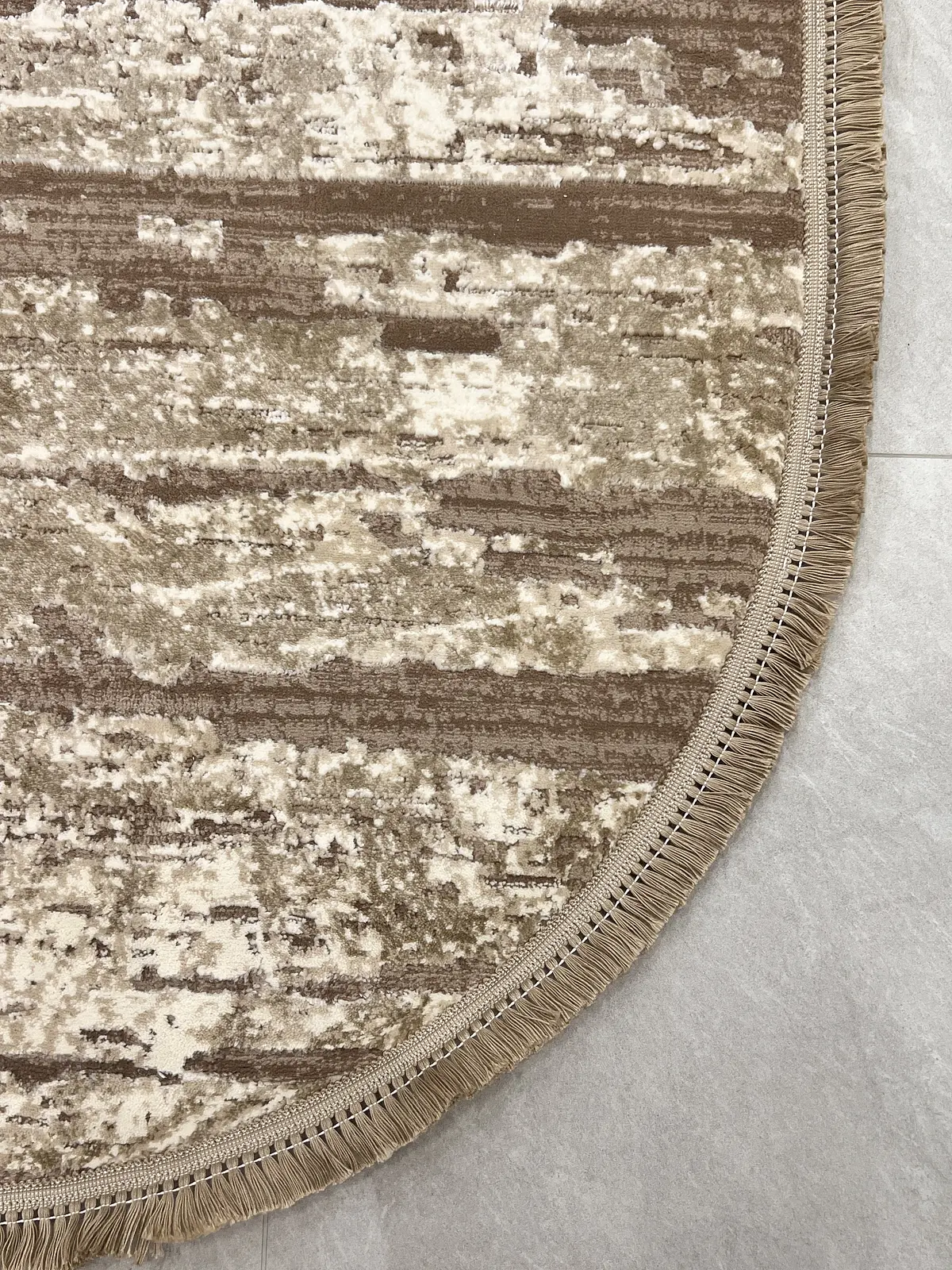 Килим з комбінованим ворсом и термоусадкой Glacia BEIGE 03648A