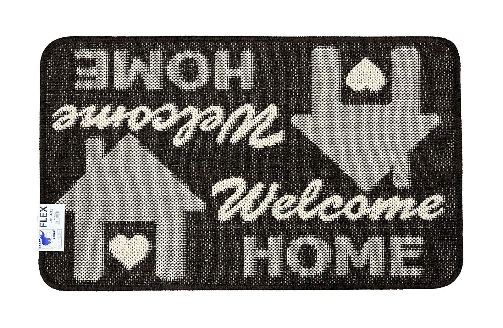 Безворсовий придверний килимок на гумовій основі Versa Коричневий 19504/91