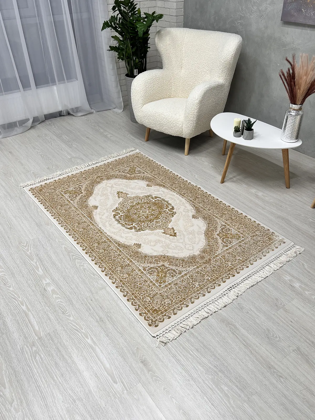 Килим з бамбукової нитки Heritex Imperia Золотий 1770