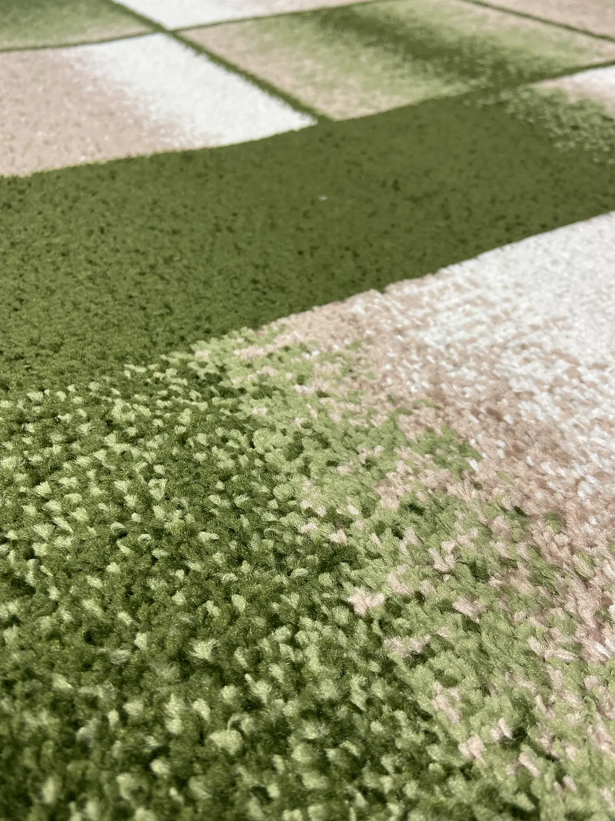Килим фризе з невисоким ворсом Macio Beige\Green 02626A