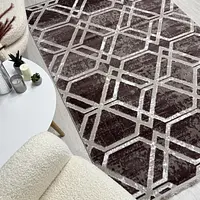 Килим з невисоким ворсом Vortex Бежевий з коричневим 2740G A.KAHVE / KREM