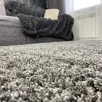 Пухнастий килим Plumis Lux Gray 6365A