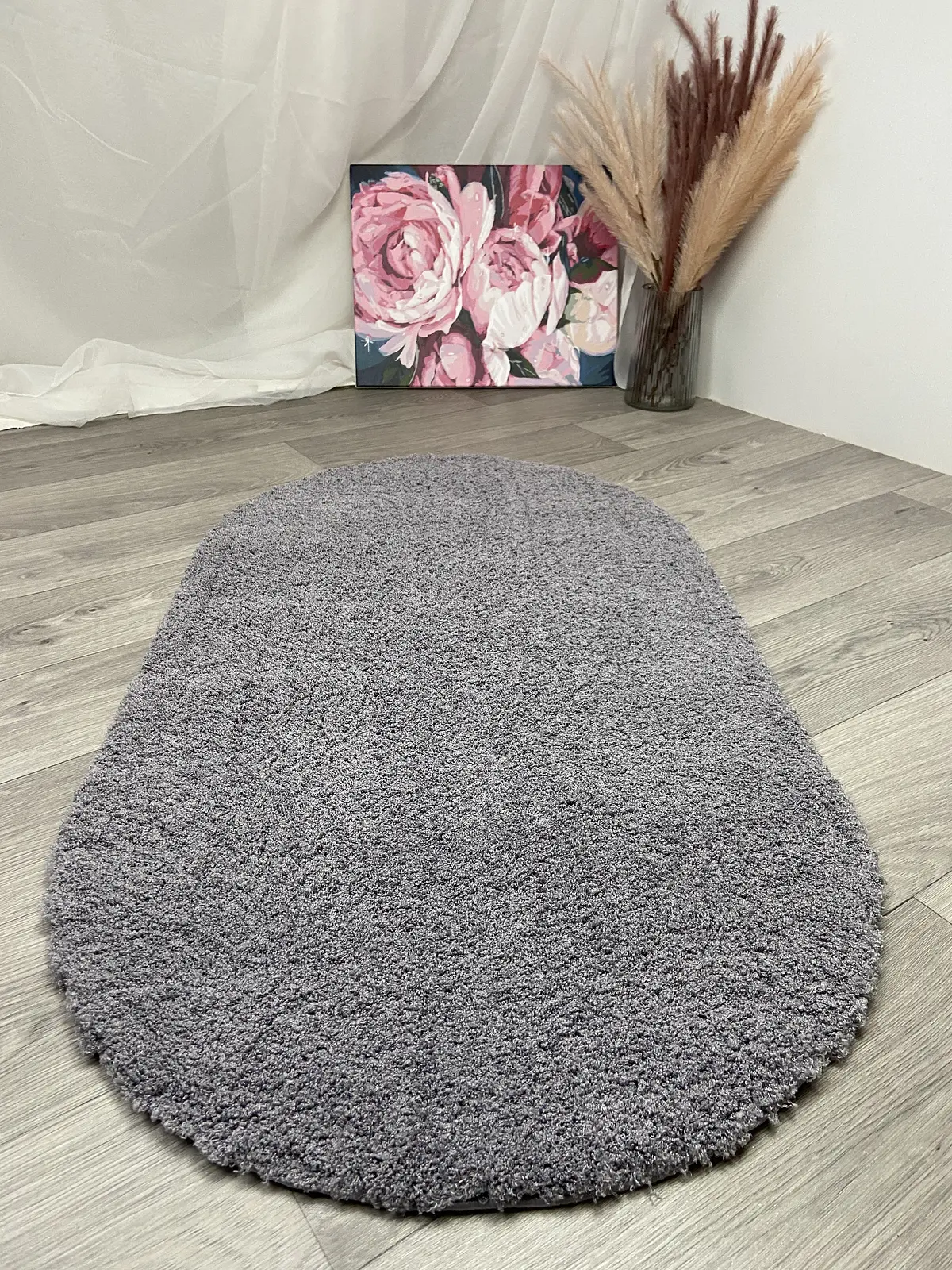 Пухнастий килим Argenta Plush Gray P113A