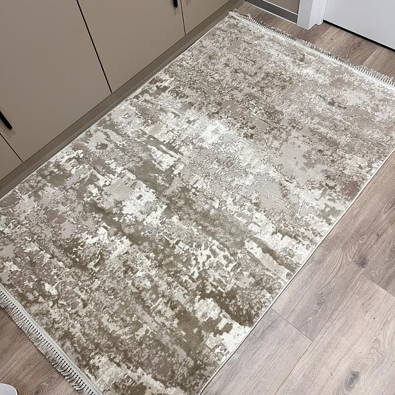 Килим з комбінованим ворсом и термоусадкой Glacia beige 03935A