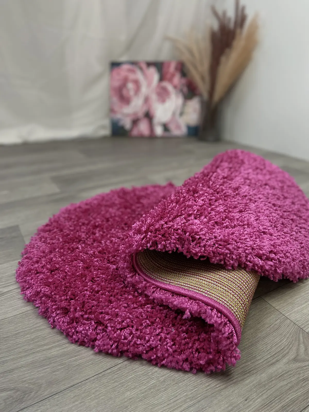 Пухнастий килим Plumis Lux PINK 6365A