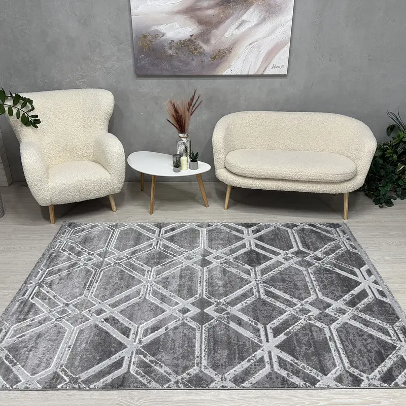 Килим з невисоким ворсом Vortex Сірий 2740G K.GRI / A.GRI