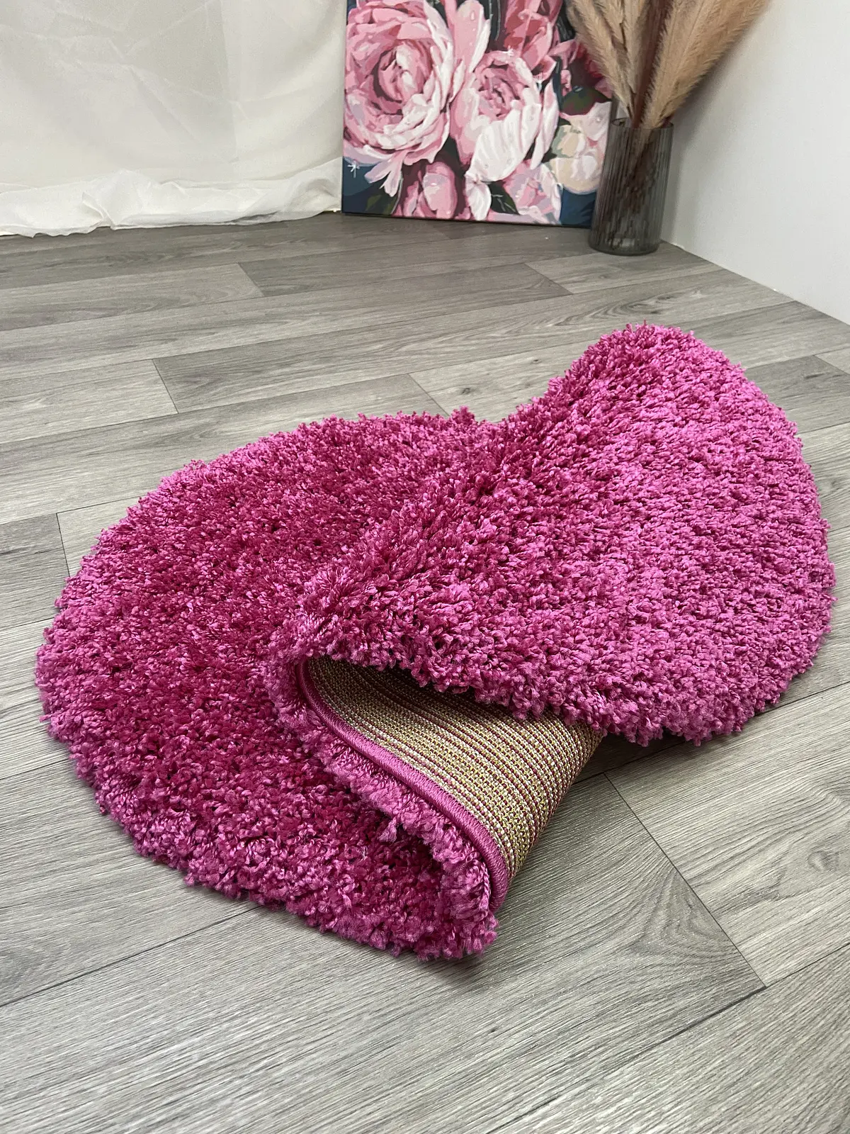 Пухнастий килим Plumis Lux PINK 6365A