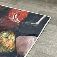 Універсальний килим на прогумованій основі для ванной Verda Stone Камни в воде Чорний R102