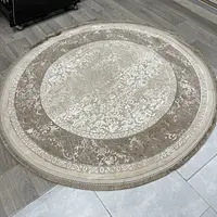 Килим з комбінованим ворсом и термоусадкой Glacia BEIGE 03977A