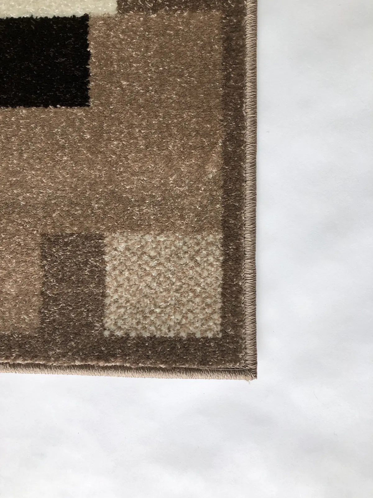 Килим фризе з невисоким ворсом Macio бежевий Beige 02664A