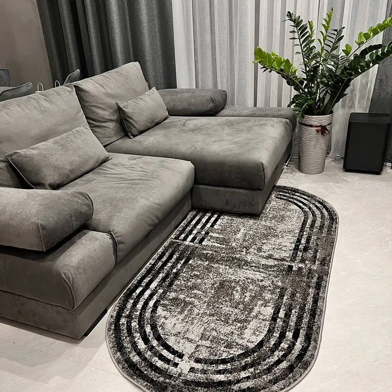 Килим фризе з невисоким ворсом Macio Gray 08559A