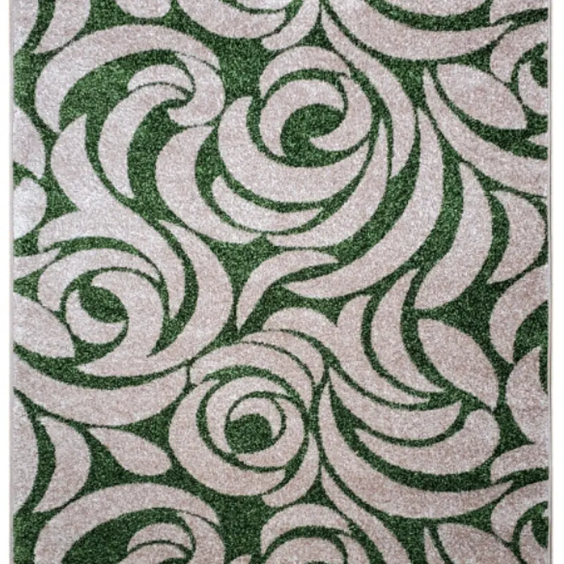 Килим фризе з невисоким ворсом Macio Beige\Green 02575A
