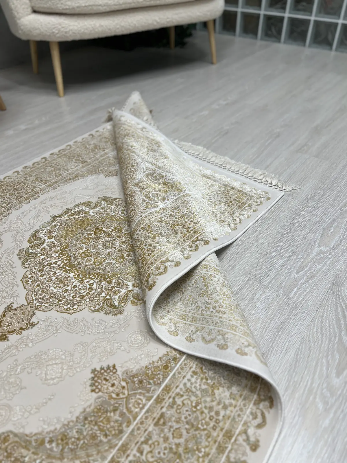 Килим з бамбукової нитки Heritex Imperia Золотий 1770