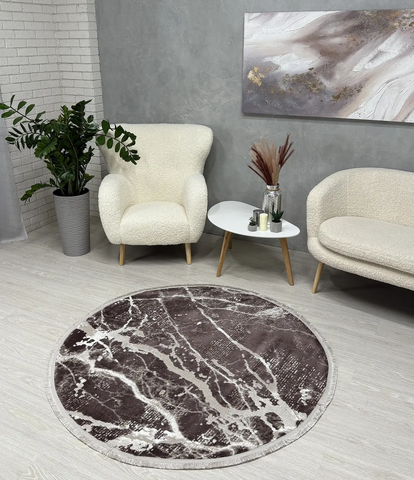 Килим з невисоким ворсом Vortex Коричневий 4640A A.KAHVE / KAHVE