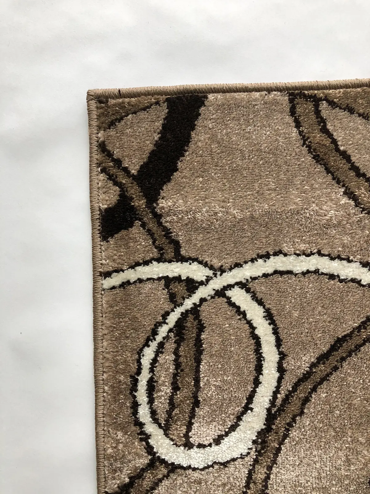 Килим фризе з невисоким ворсом Macio бежевий Beige 02793A