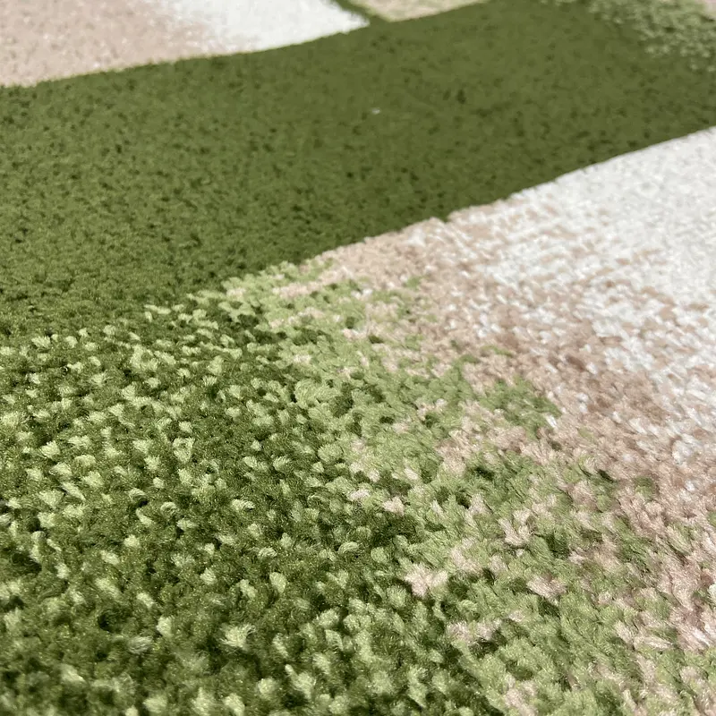 Килим фризе з невисоким ворсом Macio Beige\Green 02626A