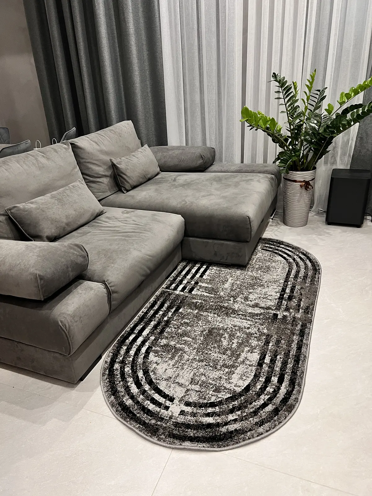 Килим фризе з невисоким ворсом Macio Gray 08559A