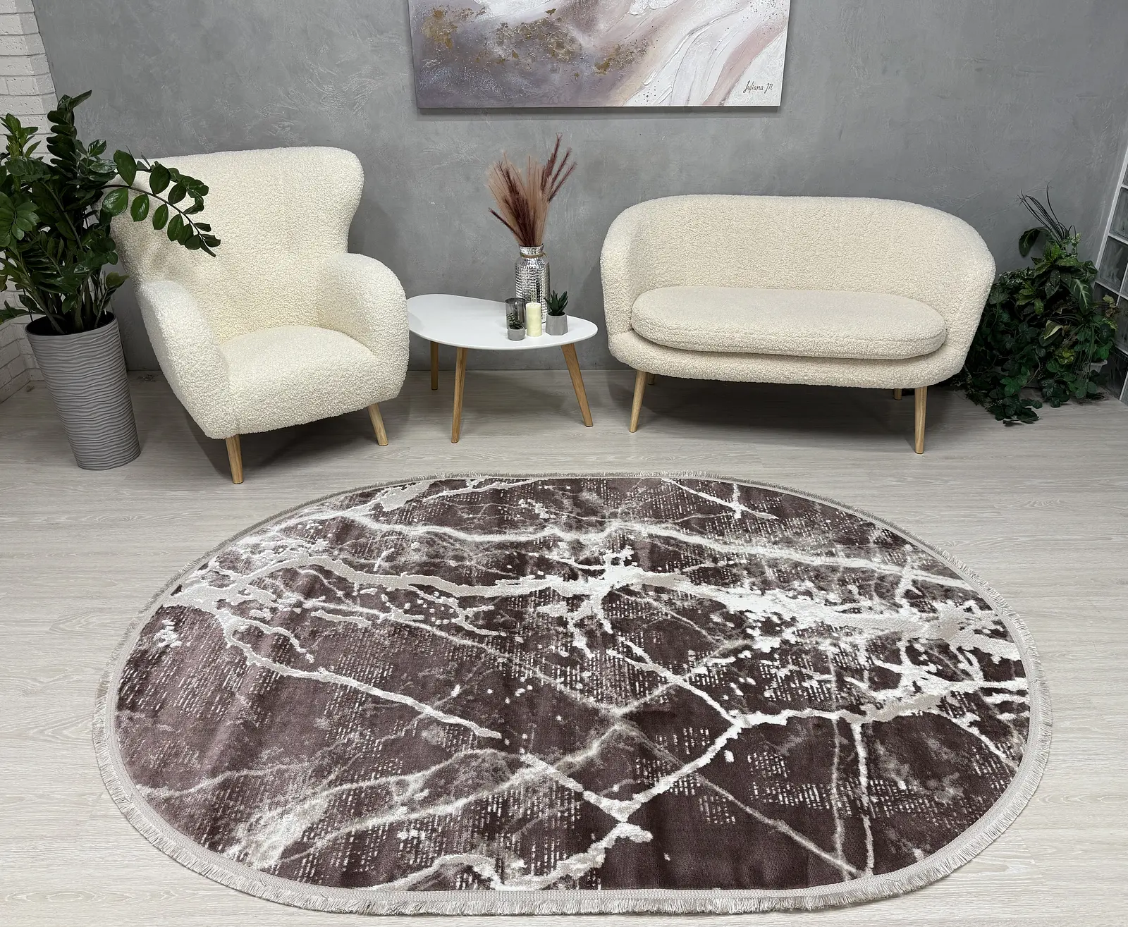 Килим з невисоким ворсом Vortex Коричневий 4640A A.KAHVE / KAHVE