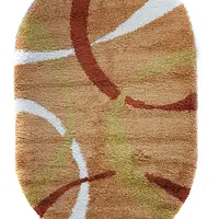 Пухнастий килим Plumis Lux помаранчевий Light Tile 6352A