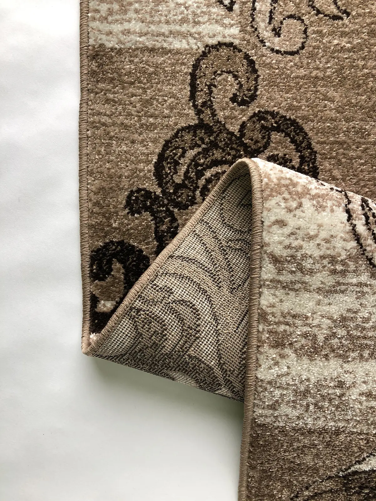 Килим фризе з невисоким ворсом Macio бежевий Beige 03915A
