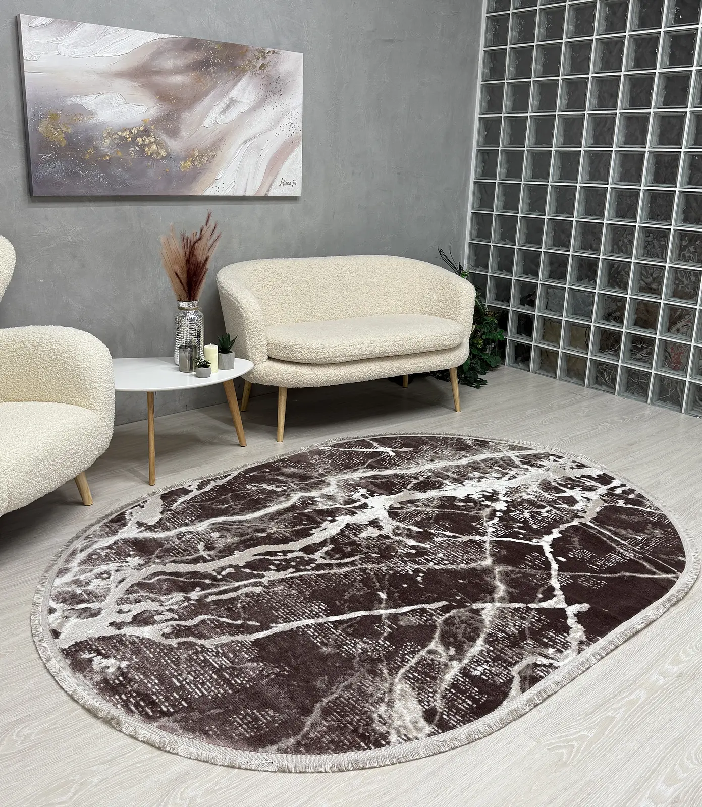 Килим з невисоким ворсом Vortex Коричневий 4640A A.KAHVE / KAHVE