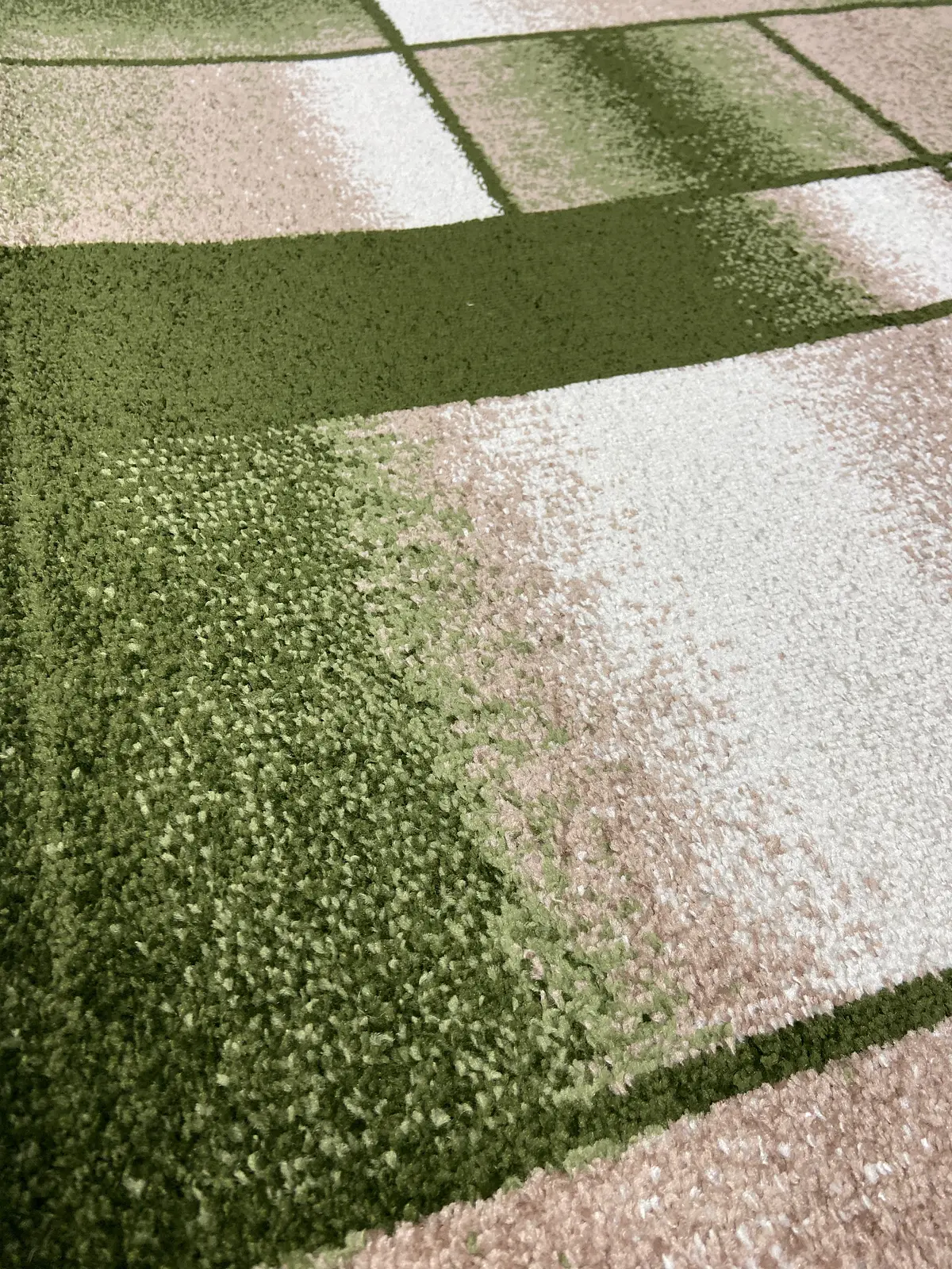 Килим фризе з невисоким ворсом Macio Beige\Green 02626A