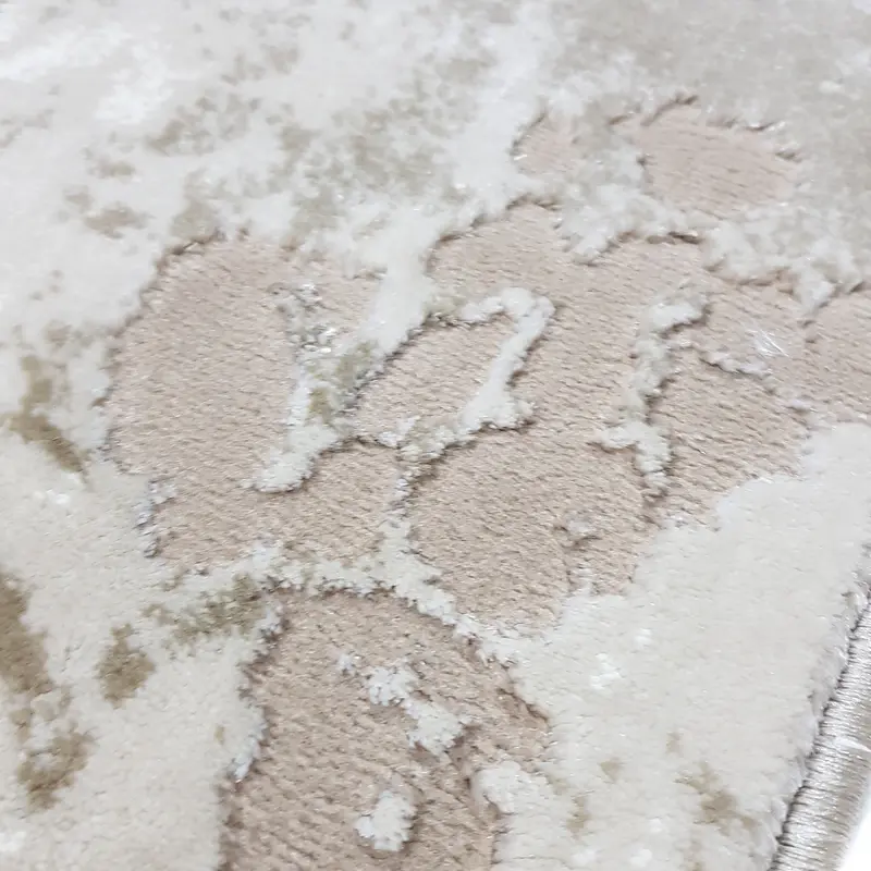 Килим з комбінованим ворсом и термоусадкой Glacia beige 03583B