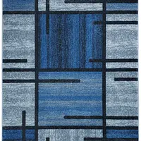 Килим фризе з невисоким ворсом Macio Gray/Blue 02239A