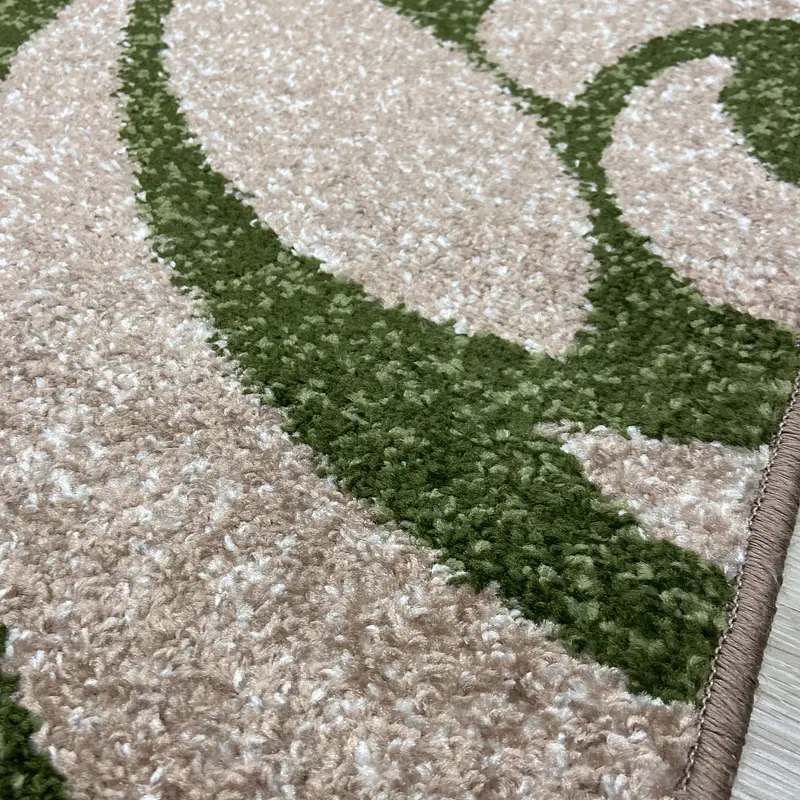 Килим фризе з невисоким ворсом Macio Beige\Green 02575A
