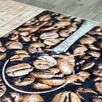 Універсальний килим на прогумованій основі для кухни Verda Marina Кофе Бежевий A117