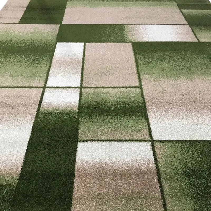 Килим фризе з невисоким ворсом Macio Beige\Green 02626A
