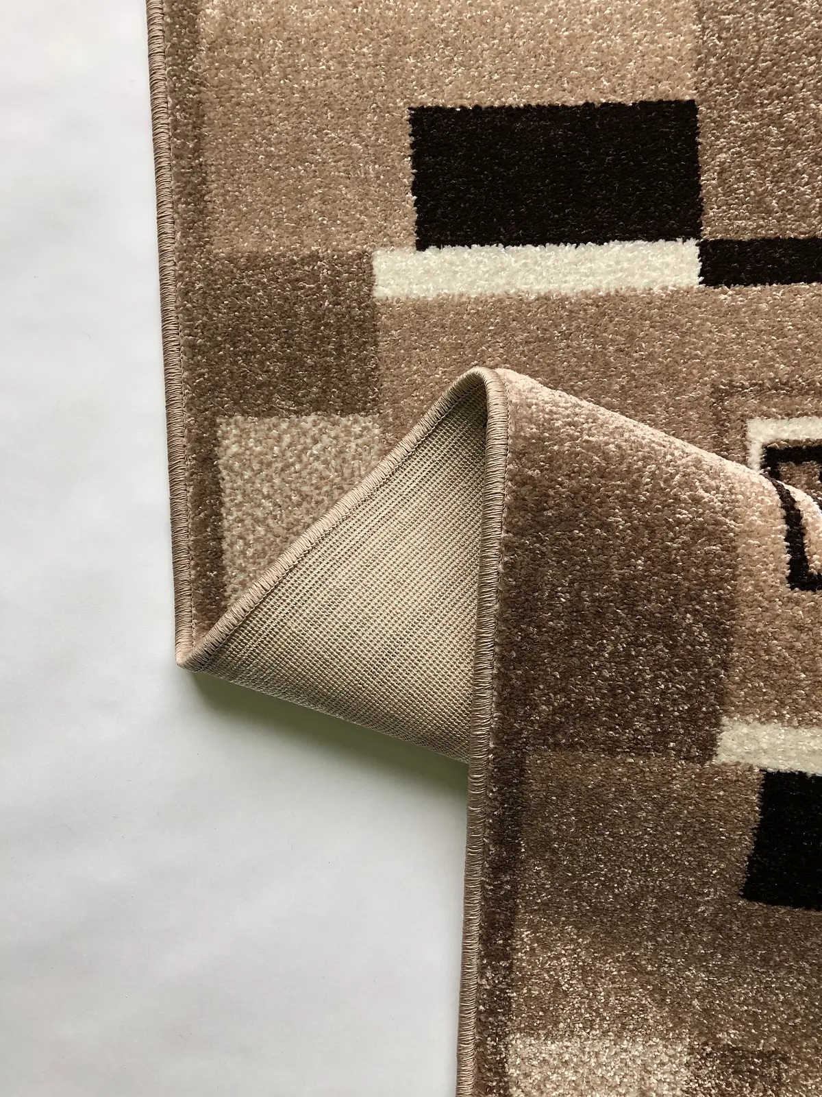 Килим фризе з невисоким ворсом Macio бежевий Beige 02664A