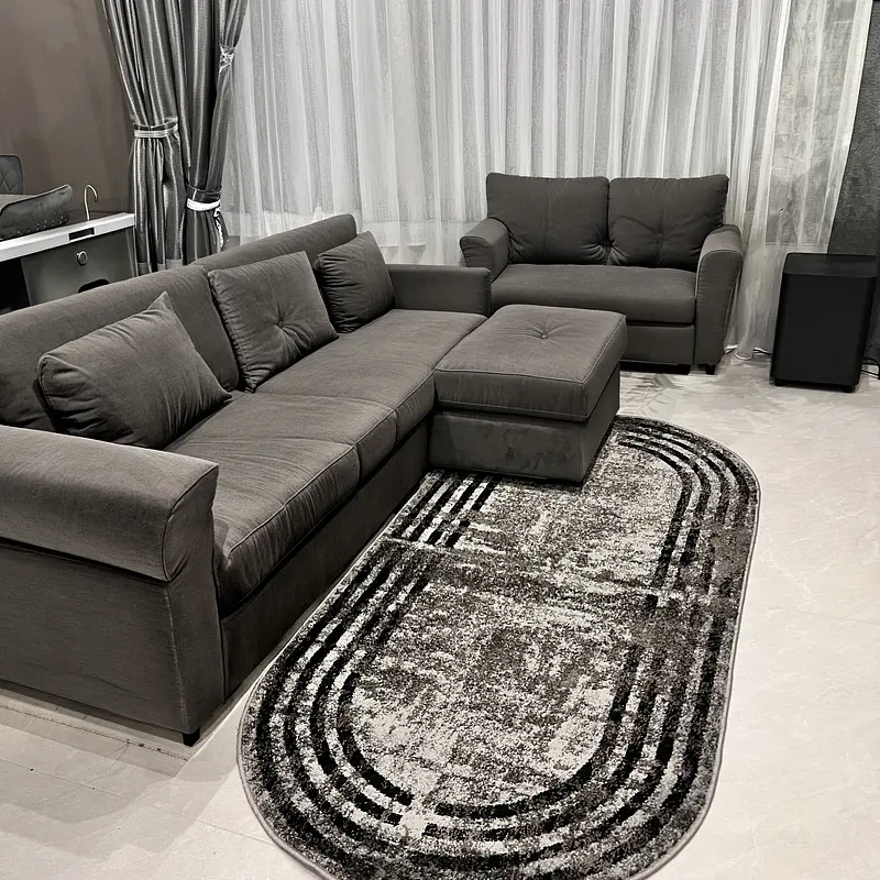 Килим фризе з невисоким ворсом Macio Gray 08559A