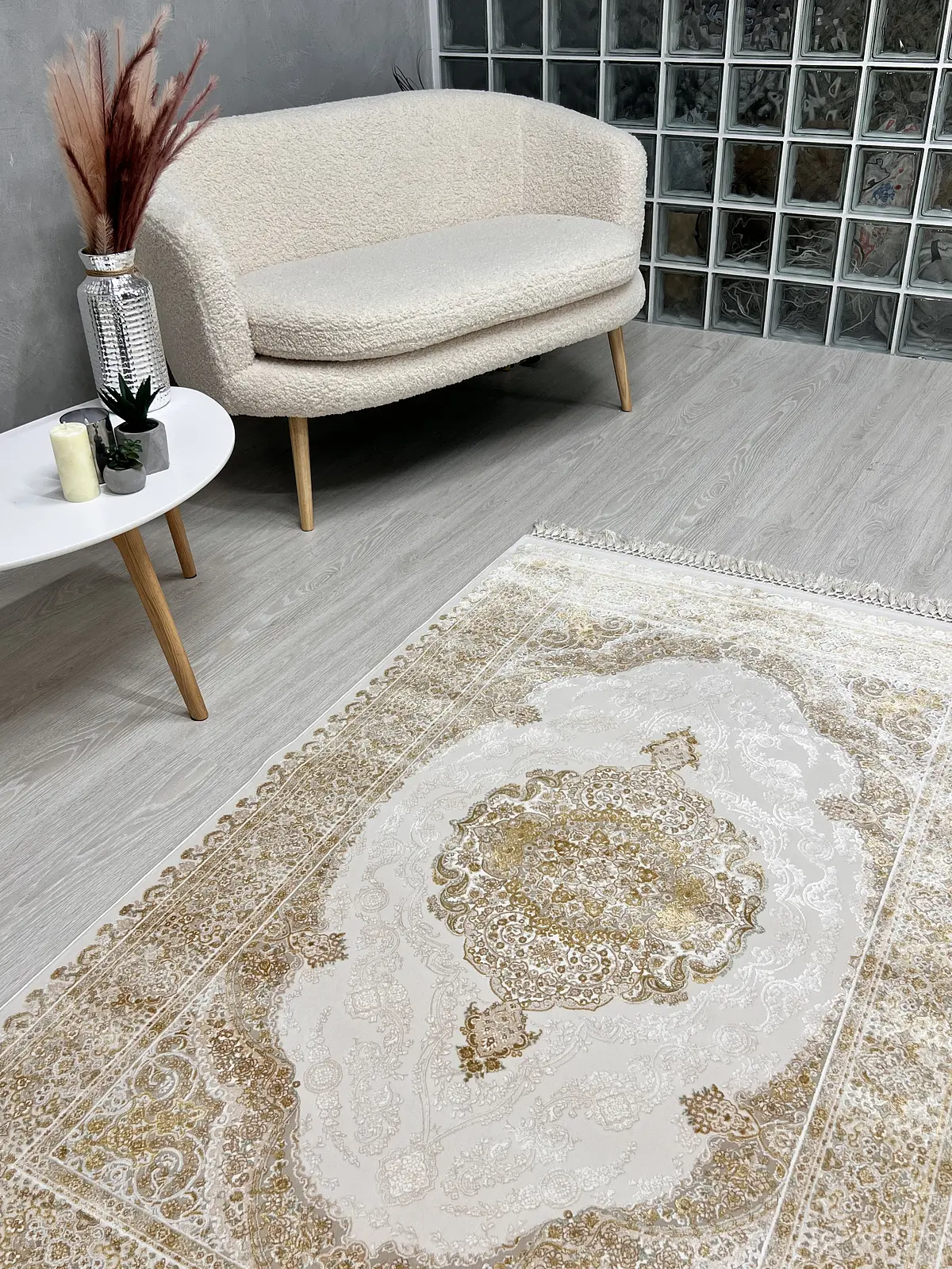 Килим з бамбукової нитки Heritex Imperia Золотий 1770