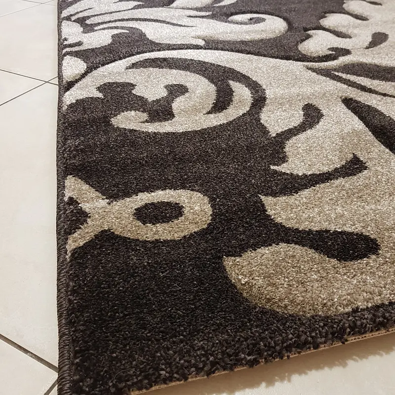 Килим з художньою стрижкою Tropica DARK BROWN C586A