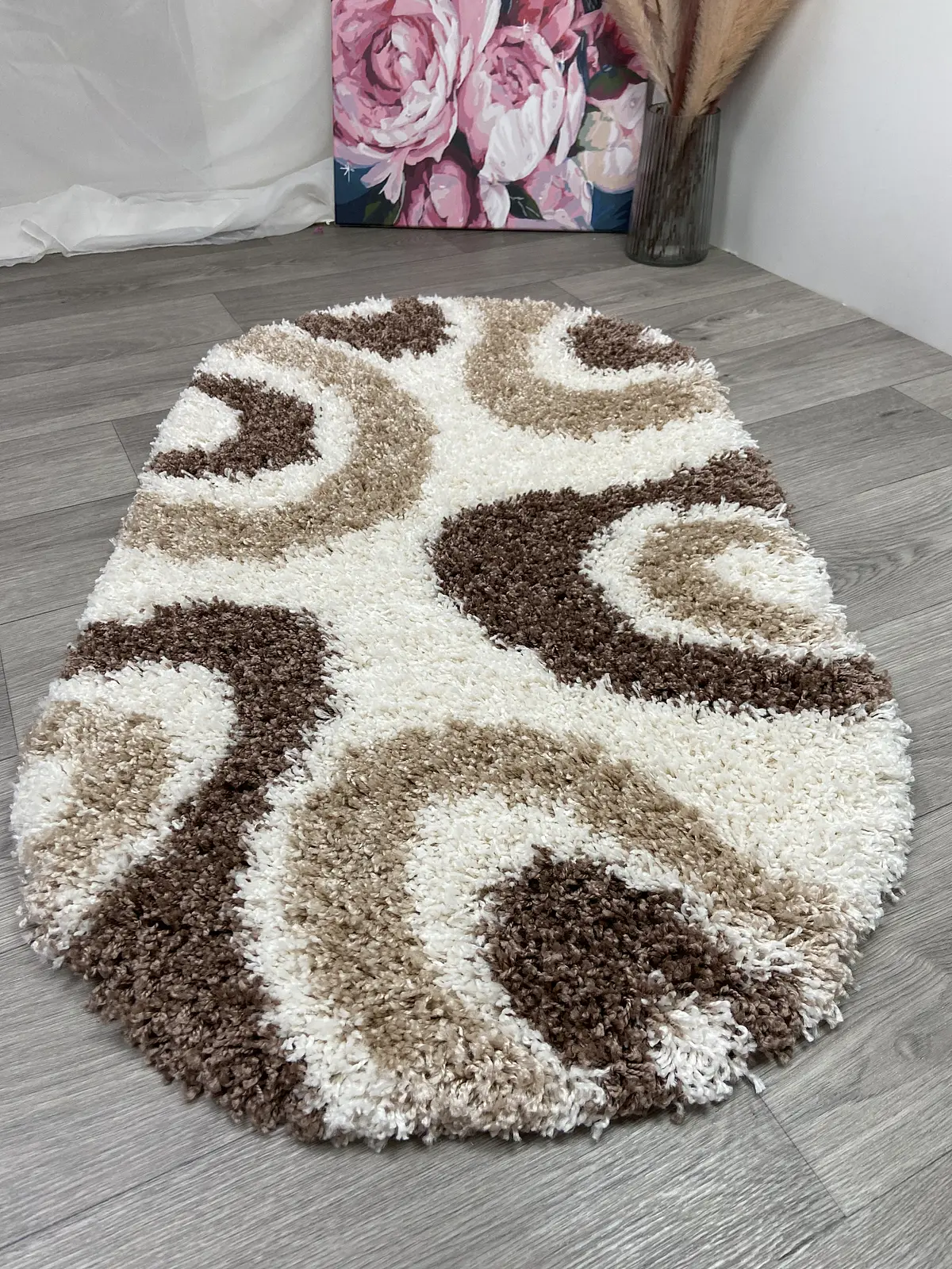 Пухнастий килим Plumis Lux cream 6352A