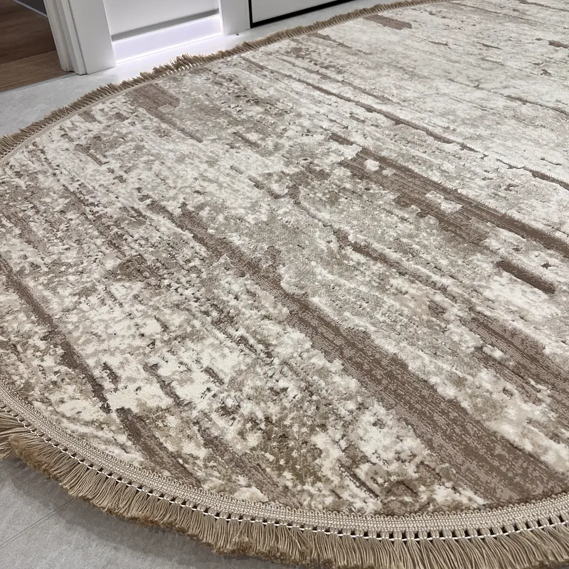 Килим з комбінованим ворсом и термоусадкой Glacia BEIGE 03648A