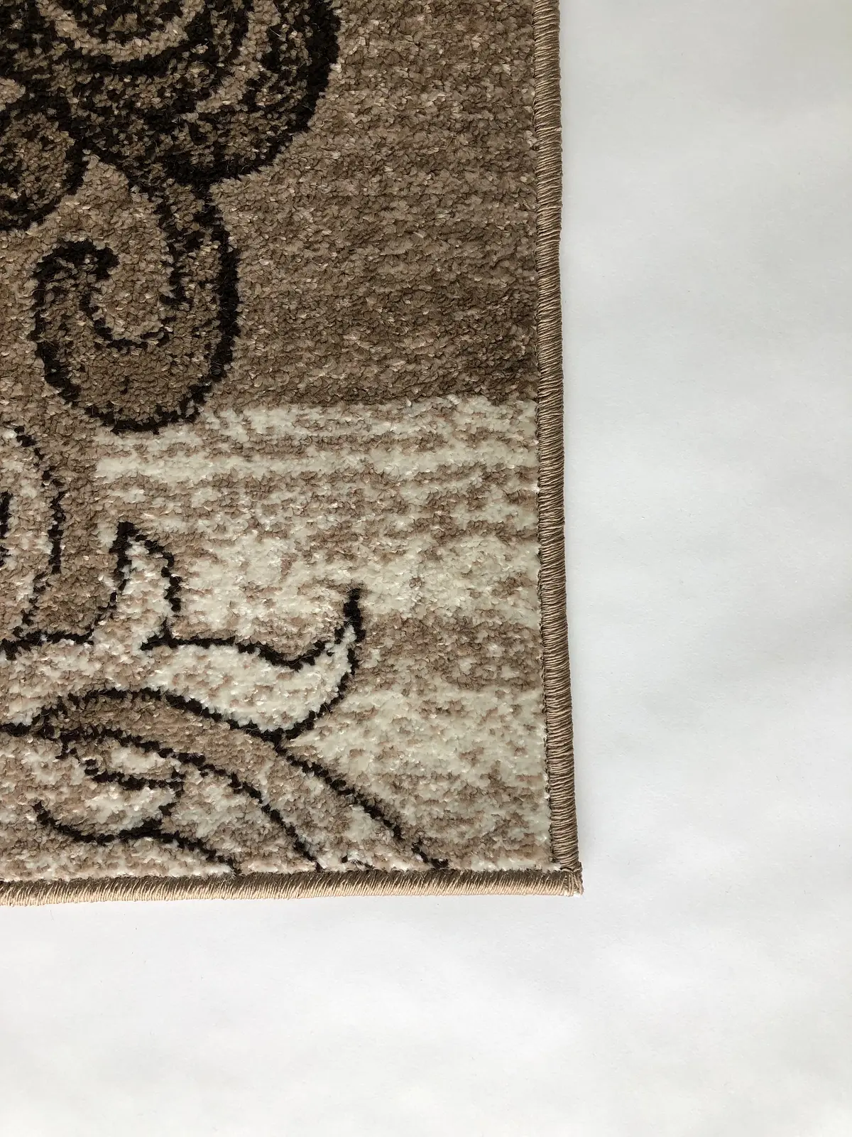 Килим фризе з невисоким ворсом Macio бежевий Beige 03915A