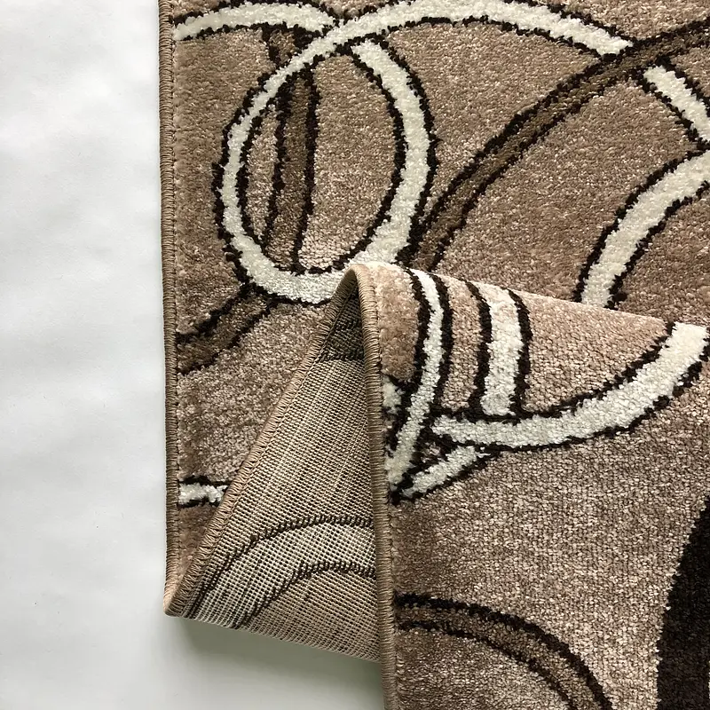 Килим фризе з невисоким ворсом Macio бежевий Beige 02793A