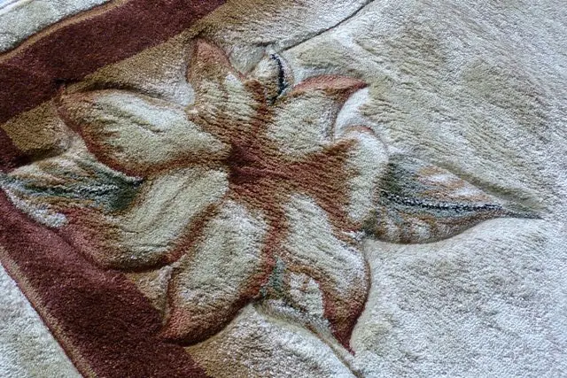 Килим високощільний з художественной стрижкой Elara Cream A531C