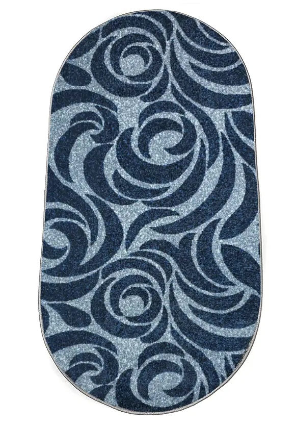 Килим фризе з невисоким ворсом Macio Gray/Blue 02575A