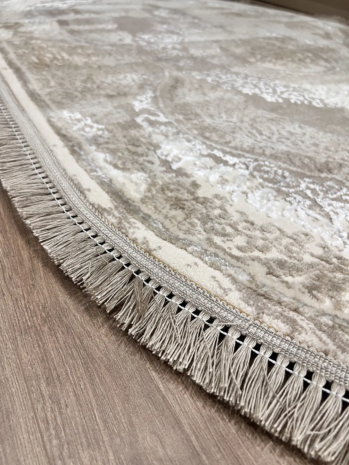 Килим з комбінованим ворсом и термоусадкой Glacia BEIGE 08352A