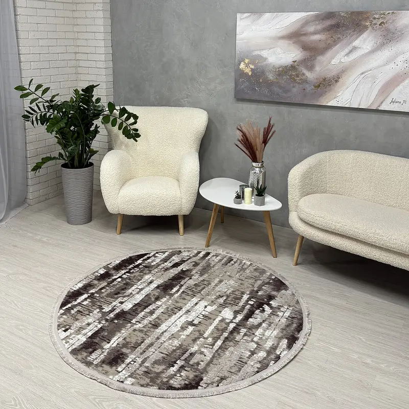 Килим з невисоким ворсом Vortex Бежевий з коричневим 2701B A.KAHVE / KREM