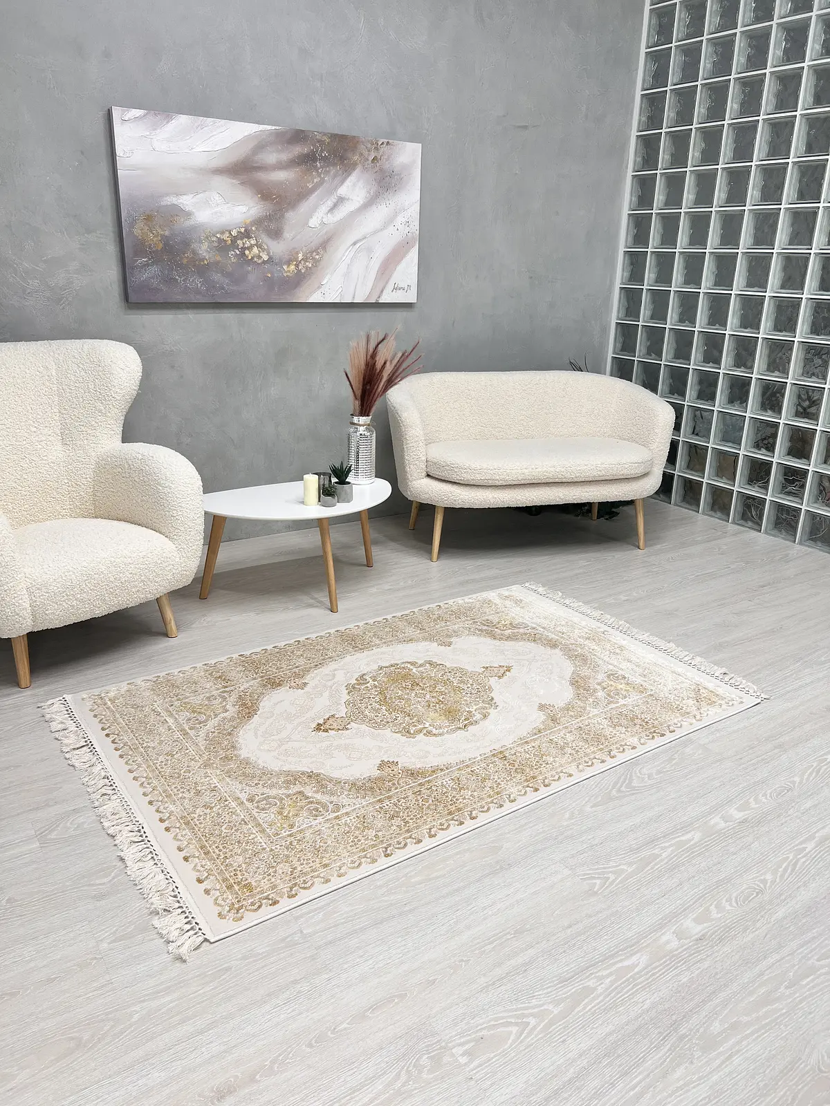Килим з бамбукової нитки Heritex Imperia Золотий 1770