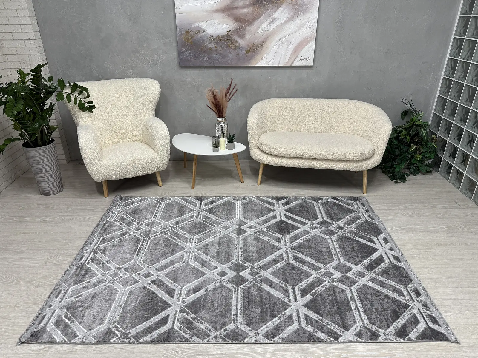 Килим з невисоким ворсом Vortex Сірий 2740G K.GRI / A.GRI